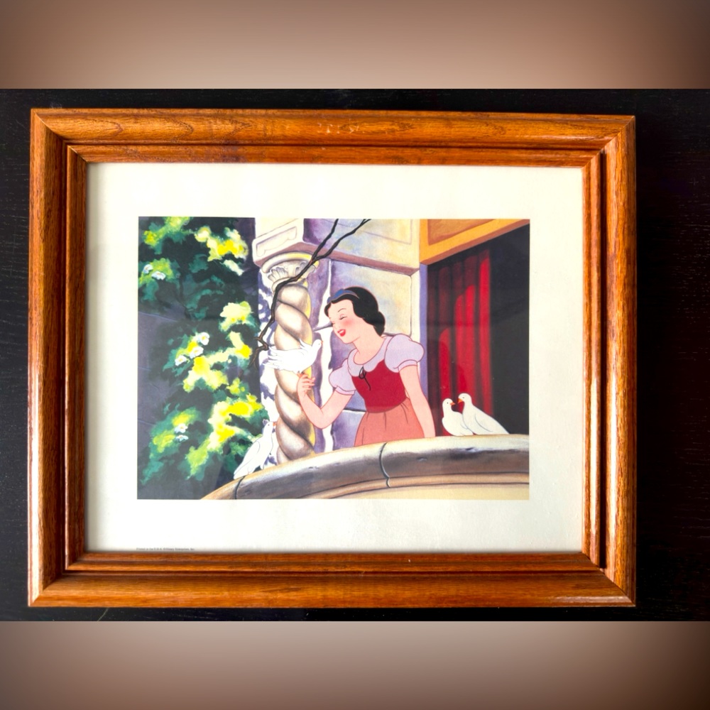 Snow White, Dwarfs Disney with wood Frame